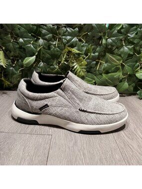OrthoComfoot Men's Slip On Loafers,Arch Support Boat Shoes Gray Size 47
